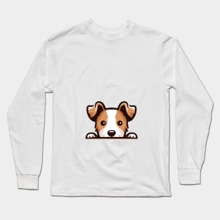 Peeking Dog Long Sleeve T-Shirt